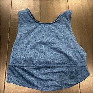 FREE PEOPLE Movement Strappy Open Back Crop Tank Navy Blue Womens Size M